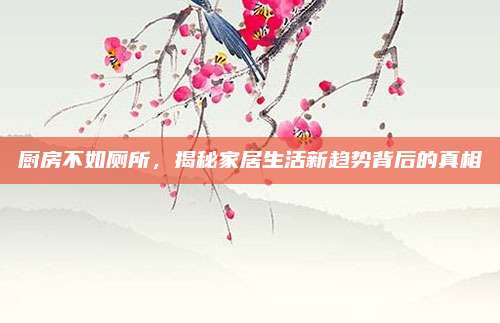 廚房不如廁所，揭秘家居生活新趨勢(shì)背后的真相