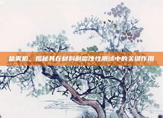 鹽霧機(jī)，揭秘其在材料耐腐蝕性測(cè)試中的關(guān)鍵作用