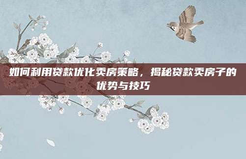 如何利用貸款優(yōu)化賣房策略，揭秘貸款賣房子的優(yōu)勢與技巧