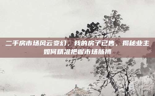二手房市場風云變幻，我的房子已售,，揭秘業(yè)主如何精準把握市場脈搏