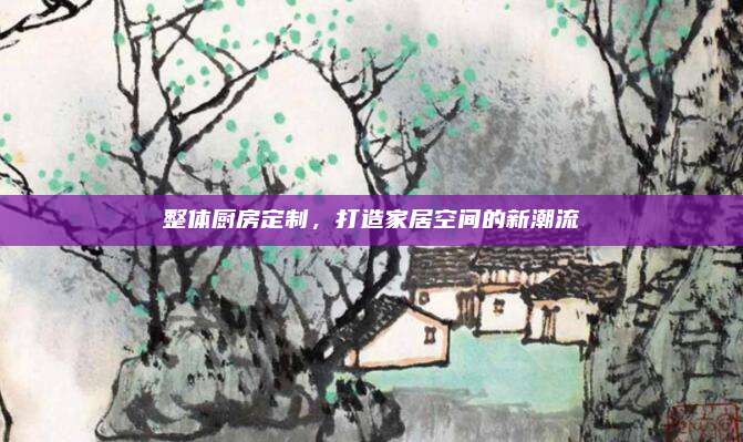 整體廚房定制,，打造家居空間的新潮流