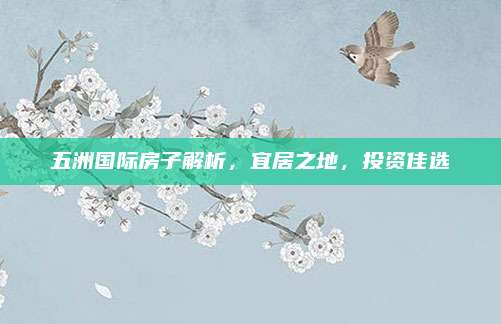 五洲國際房子解析，宜居之地,，投資佳選