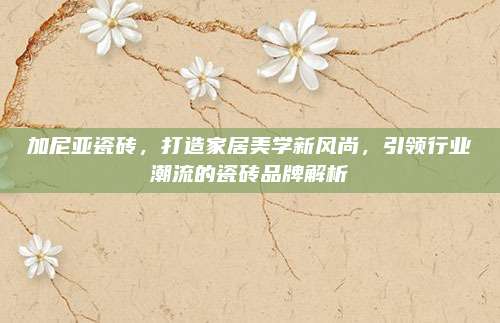 加尼亞瓷磚,，打造家居美學新風尚,，引領(lǐng)行業(yè)潮流的瓷磚品牌解析