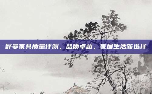 舒曼家具質(zhì)量評(píng)測(cè)，品質(zhì)卓越，家居生活新選擇