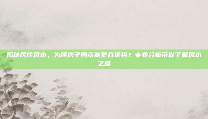 揭秘居住風(fēng)水，為何房子西南高更有優(yōu)勢,？專業(yè)分析帶你了解風(fēng)水之道