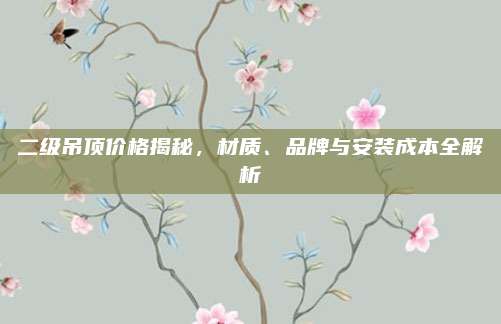 二級吊頂價(jià)格揭秘，材質(zhì),、品牌與安裝成本全解析