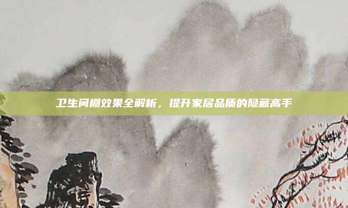 衛(wèi)生間棚效果全解析,，提升家居品質(zhì)的隱藏高手