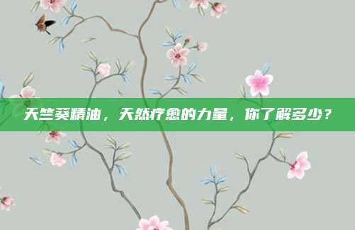 天竺葵精油,，天然療愈的力量，你了解多少,？