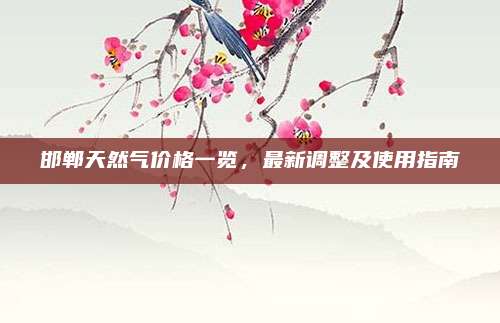 邯鄲天然氣價(jià)格一覽,，最新調(diào)整及使用指南