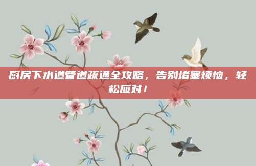 廚房下水道管道疏通全攻略,，告別堵塞煩惱，輕松應(yīng)對(duì),！