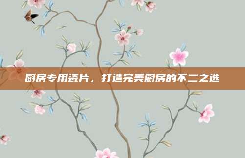 廚房專用瓷片，打造完美廚房的不二之選