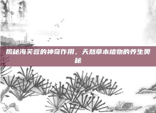 揭秘海芙蓉的神奇作用，天然草本植物的養(yǎng)生奧秘