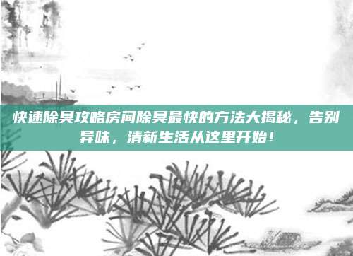 快速除臭攻略房間除臭最快的方法大揭秘,，告別異味，清新生活從這里開始,！