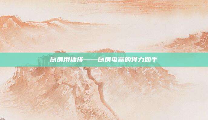 廚房用插排——廚房電器的得力助手