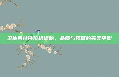 衛(wèi)生間掛件價(jià)格揭秘,，品質(zhì)與預(yù)算的完美平衡