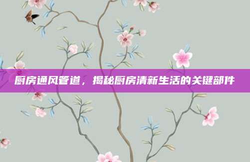 廚房通風管道,，揭秘廚房清新生活的關鍵部件