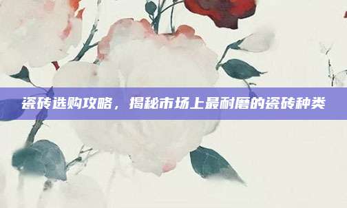 瓷磚選購攻略,，揭秘市場上最耐磨的瓷磚種類