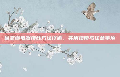 固態(tài)繼電器接線方法詳解，實用指南與注意事項