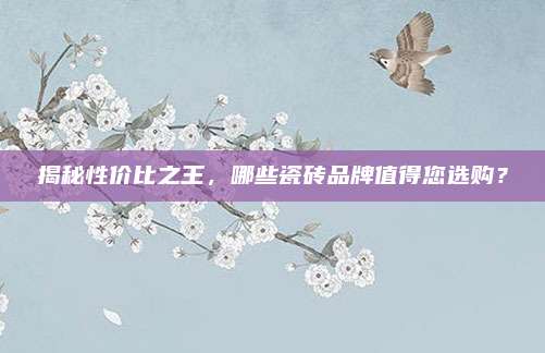 揭秘性價(jià)比之王,，哪些瓷磚品牌值得您選購？
