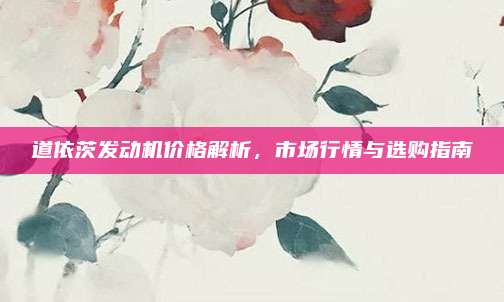 道依茨發(fā)動機價格解析，市場行情與選購指南