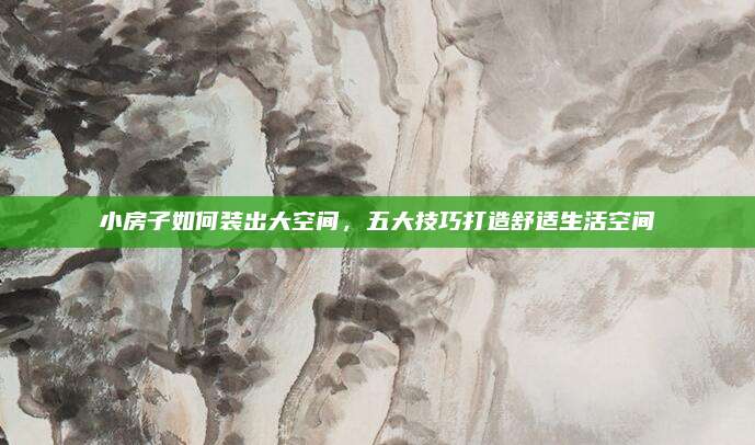小房子如何裝出大空間,，五大技巧打造舒適生活空間