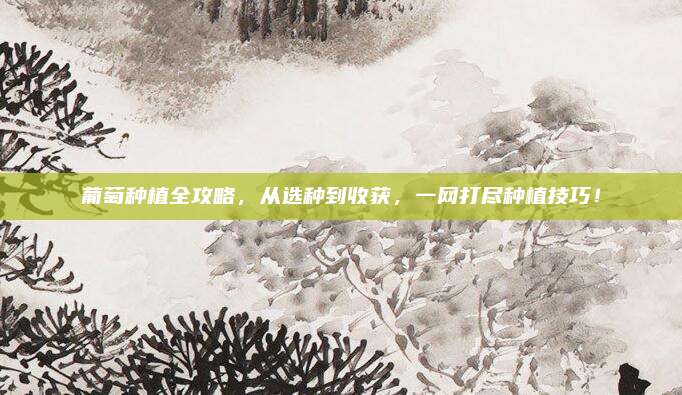 葡萄種植全攻略,，從選種到收獲，一網(wǎng)打盡種植技巧,！