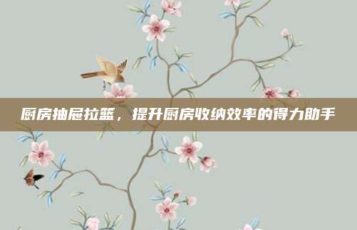 廚房抽屜拉籃,，提升廚房收納效率的得力助手