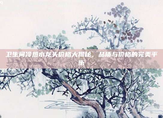 衛(wèi)生間冷熱水龍頭價(jià)格大揭秘,，品質(zhì)與價(jià)格的完美平衡