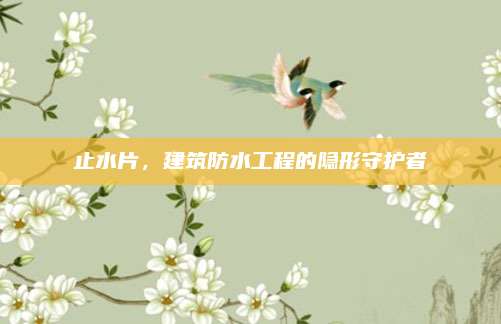 止水片，建筑防水工程的隱形守護(hù)者
