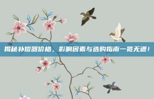 揭秘補(bǔ)償器價(jià)格,，影響因素與選購(gòu)指南一覽無(wú)遺,！