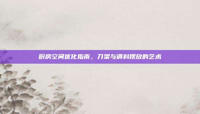 廚房空間優(yōu)化指南，刀架與調(diào)料擺放的藝術(shù)