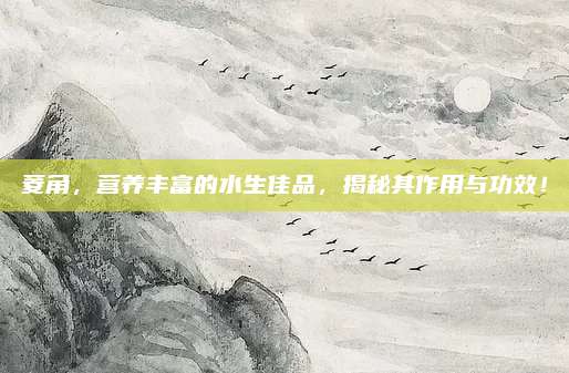 菱角，營養(yǎng)豐富的水生佳品,，揭秘其作用與功效,！