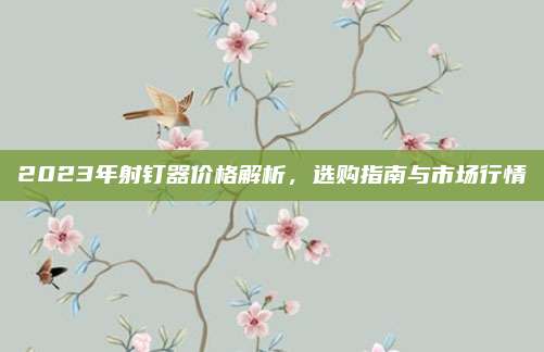 2023年射釘器價格解析，選購指南與市場行情