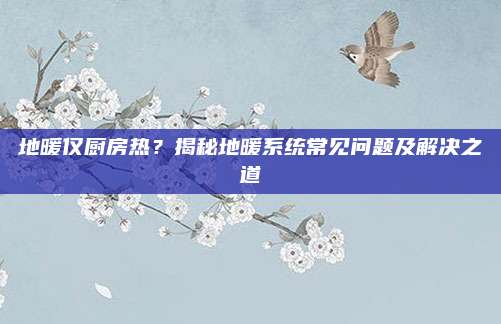 地暖僅廚房熱？揭秘地暖系統(tǒng)常見問題及解決之道