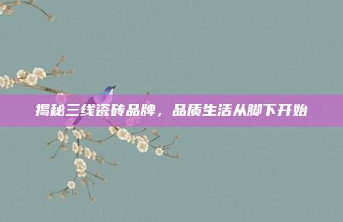揭秘三線瓷磚品牌，品質(zhì)生活從腳下開始