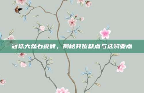 冠珠天然石瓷磚，揭秘其優(yōu)缺點(diǎn)與選購要點(diǎn)