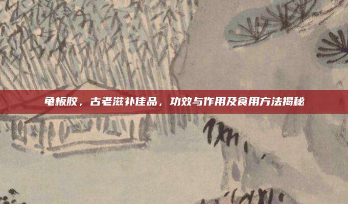 龜板膠,，古老滋補(bǔ)佳品,，功效與作用及食用方法揭秘