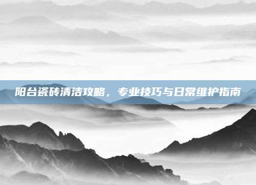 陽(yáng)臺(tái)瓷磚清潔攻略,，專業(yè)技巧與日常維護(hù)指南
