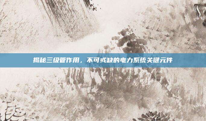揭秘三級(jí)管作用,，不可或缺的電力系統(tǒng)關(guān)鍵元件