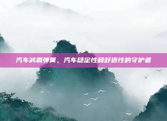 汽車減震彈簧,，汽車穩(wěn)定性和舒適性的守護(hù)者