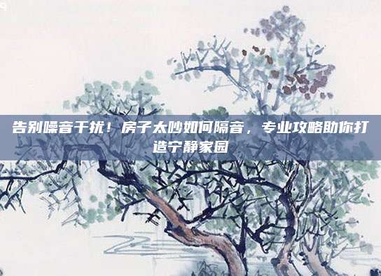 告別噪音干擾,！房子太吵如何隔音，專業(yè)攻略助你打造寧?kù)o家園