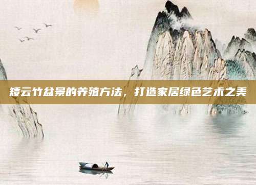 矮云竹盆景的養(yǎng)殖方法，打造家居綠色藝術(shù)之美