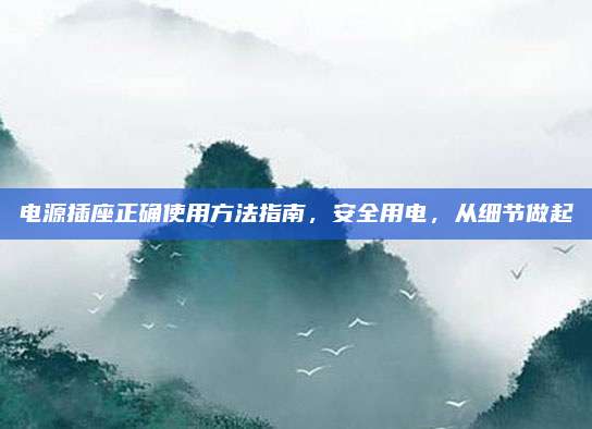 電源插座正確使用方法指南,，安全用電，從細(xì)節(jié)做起