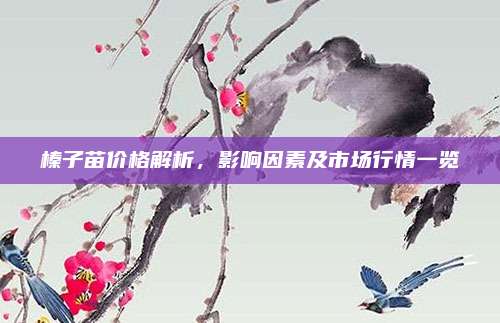 榛子苗價(jià)格解析,，影響因素及市場(chǎng)行情一覽