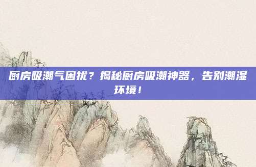 廚房吸潮氣困擾？揭秘廚房吸潮神器,，告別潮濕環(huán)境,！